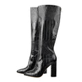 London Girl Faux Leather Everyday Knee High Boots-0