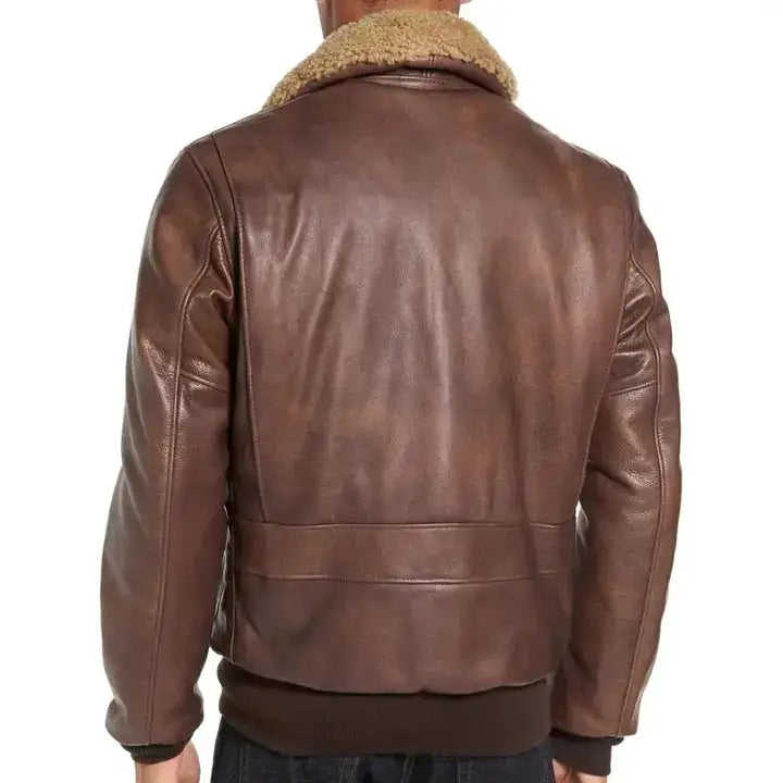 Mens Lambskin Leather Bomber Jacket